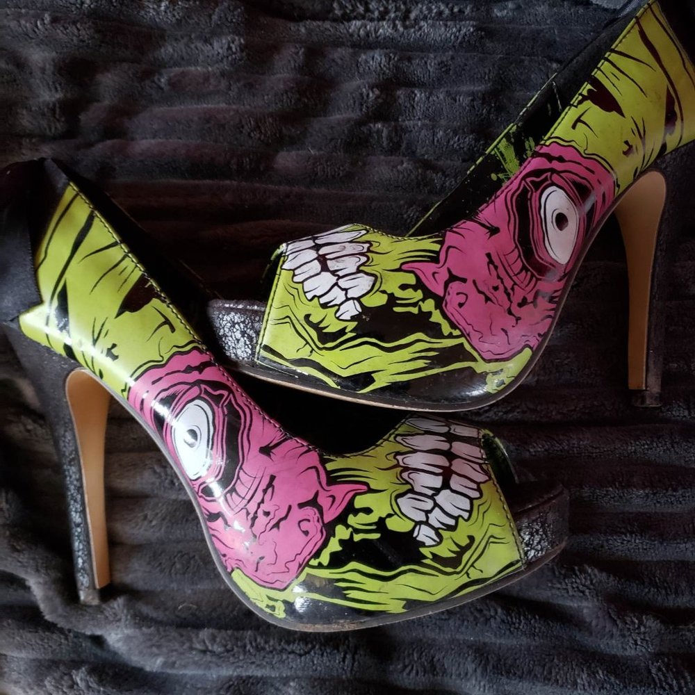 Iron Fist Zombie Stompers platform Stilettos -gently worn